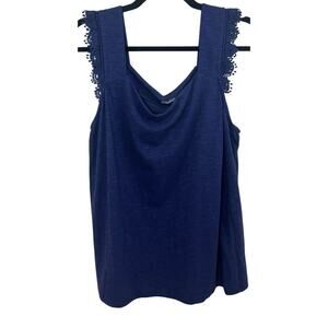 Soft Surroundings Na Pali Coast Top Womens Tank Top Large Crochet Lace NWT